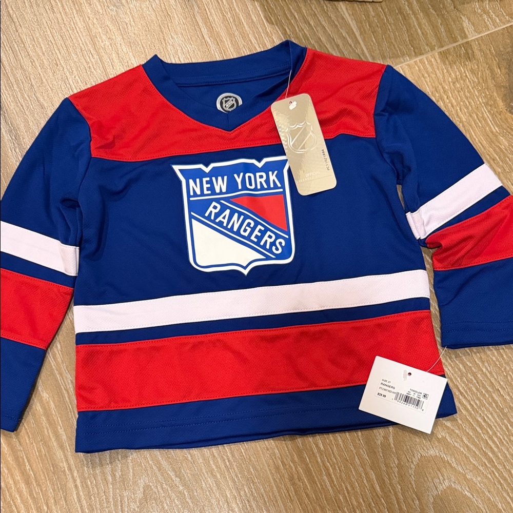 NWT NHL Toddler New York Rangers Jersey Size 2T